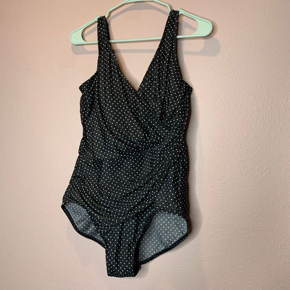 Miraclesuit swimsuit one piece polka dot  Size 14